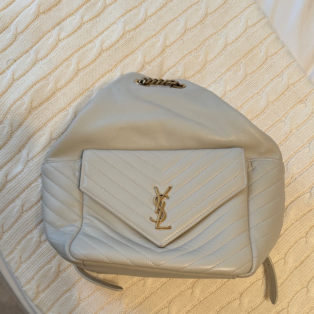 Yves Saint Laurent Beige Quilted Leather Women's Backpack